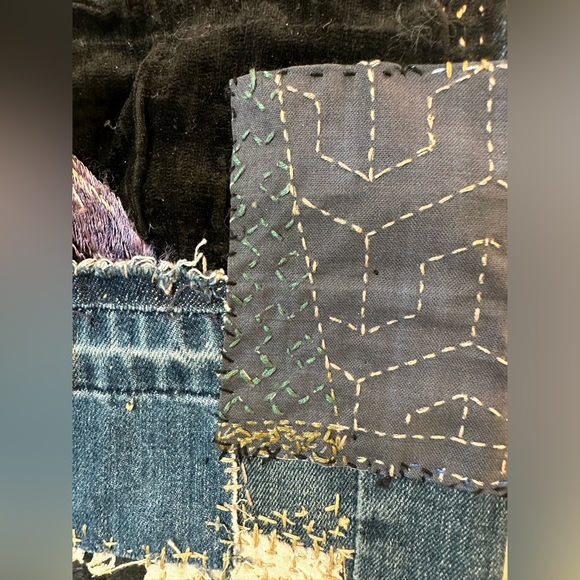 OOAK Jeans With Patches And Embroidery 32/32 - Picture 4 of 13